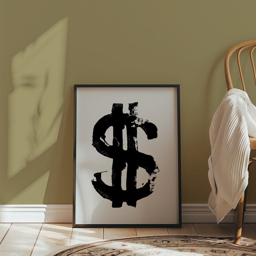 Inked Dollar Sign Poster – i rum 5