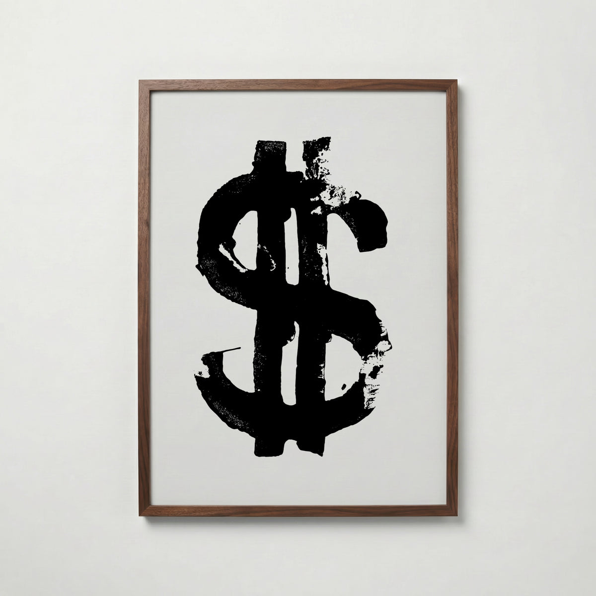 Inked Dollar Sign Poster – valnötsram