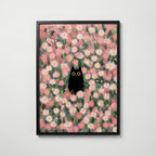 Hidden Cat in Daisy Meadow poster visad rakt fram – Bozetto affisch i hög tryckkvalitet