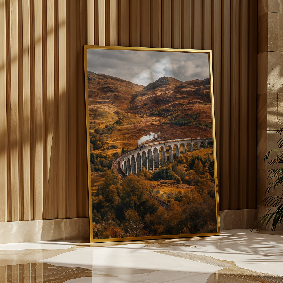 Highland Steam Poster i rumskomposition med ekram