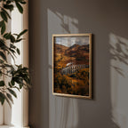 Highland Steam Poster med svart ram