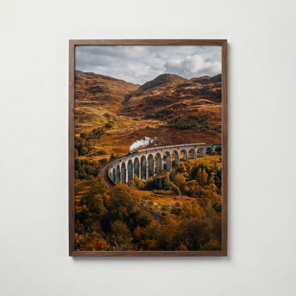 Highland Steam Poster i vardagsrumsmiljö