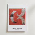 Mockup av Hilma af Klint The Swan No.9 affisch på vägg – köp enkelt hos Bozetto i hög kvalitet