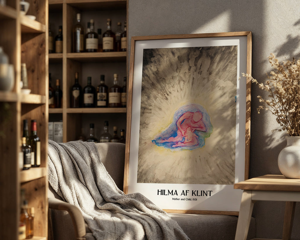 Hilma af Klint Mother and poster visualiserad på vägg – från Bozetto i hög kvalitet
