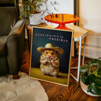 Hopeful Hamster Poster med valnötsram