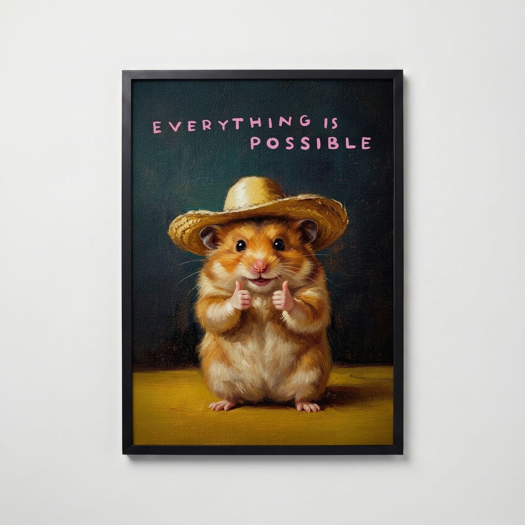 Hopeful Hamster Poster i hemmiljö