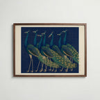 Indigo Peacocks Poster i hemmiljö