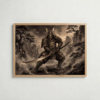 Iron Samurai Poster i rumskomposition med ekram