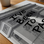 Been To Paris Poster – närbild på papper