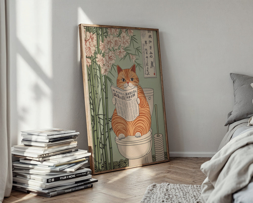 Mockup för Chonky Cat – se hur affischen ser ut inramad på din vägg, Bozetto i hög tryckkvalitet