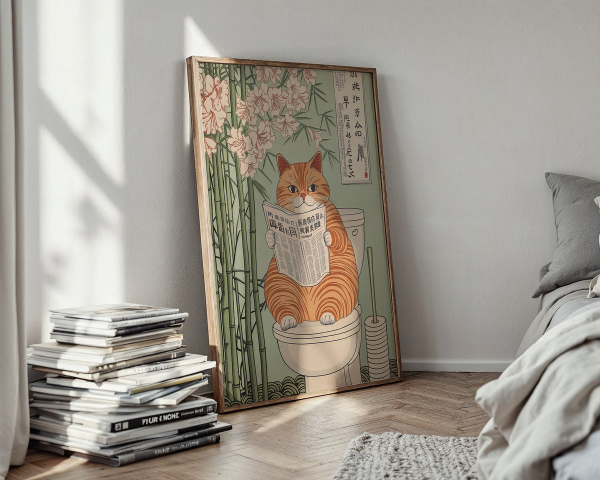 Mockup för Chonky Cat – se hur affischen ser ut inramad på din vägg, Bozetto i hög tryckkvalitet