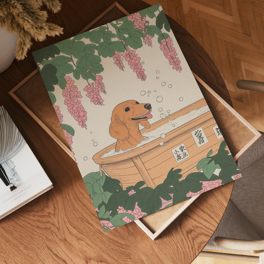 Mockup för Golden Dog Spa – se hur affischen ser ut inramad på din vägg, Bozetto