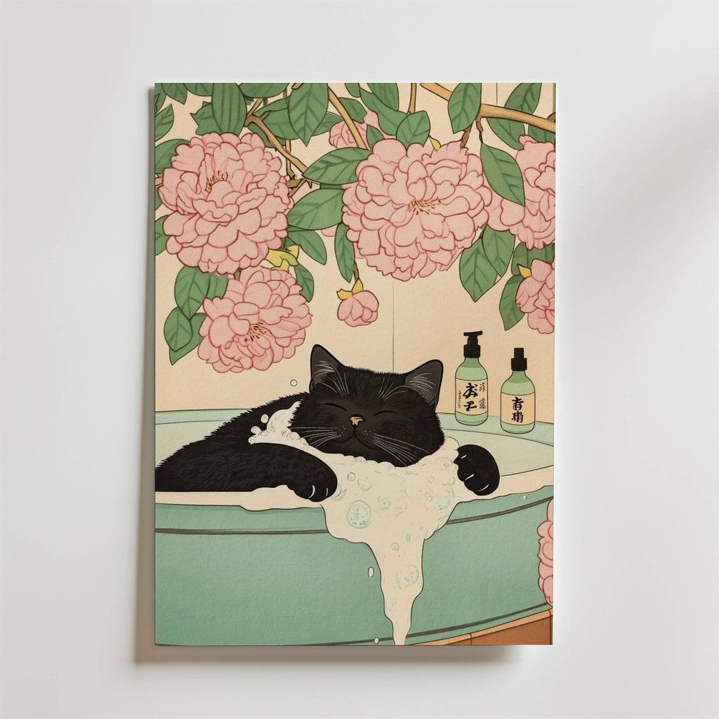 Mockup av Midnight Relaxation affisch på vägg – köp enkelt hos Bozetto i hög kvalitet