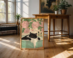 Väggmockup av Midnight Relaxation affisch på ljus vägg – Bozetto konsttryck – nr 2