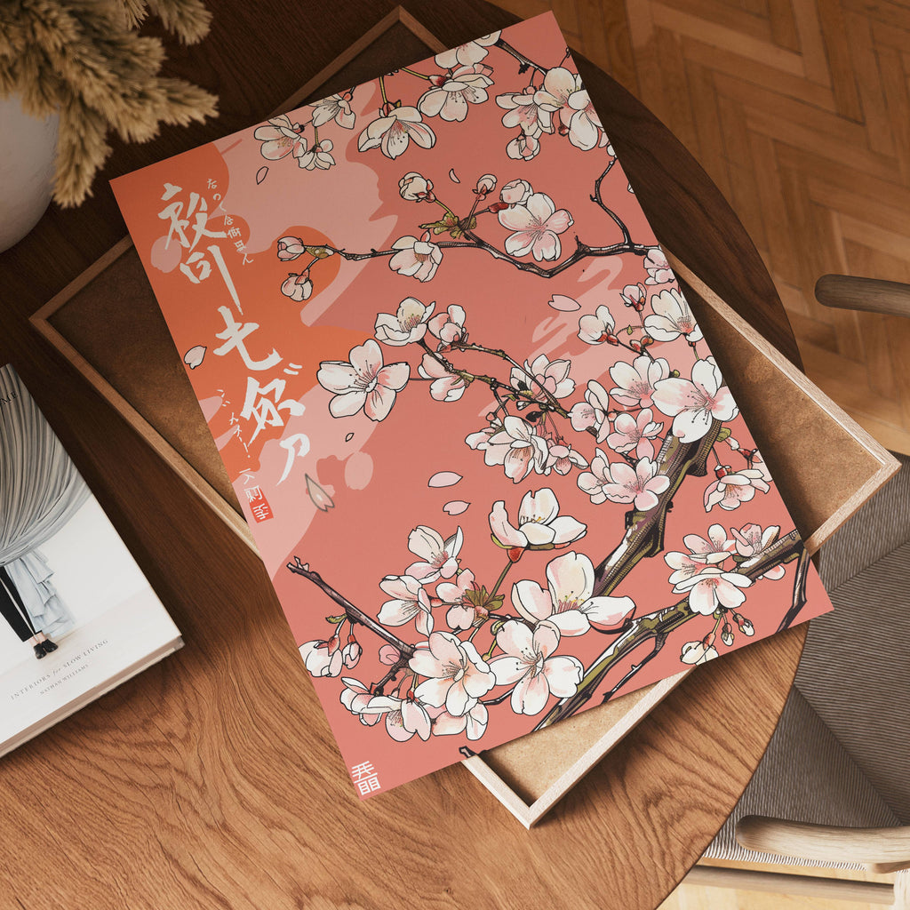 Japanese Cherry Blossom – affisch med stilfullt motiv från Bozetto i hög kvalitet