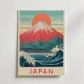Japanese Wave and Mountain – stilfullt konsttryck från Bozetto, tryckt på matt finpapper