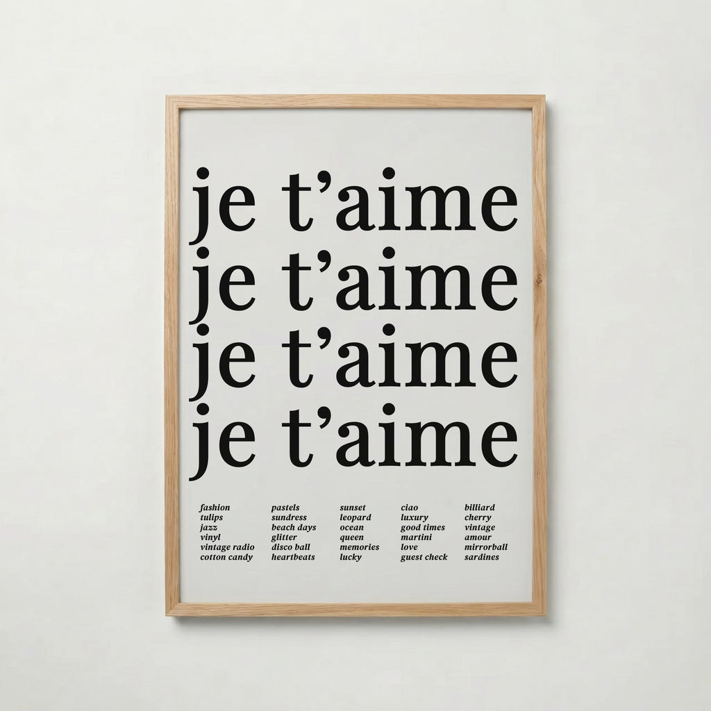 Je T'aime Echo Poster – ekram