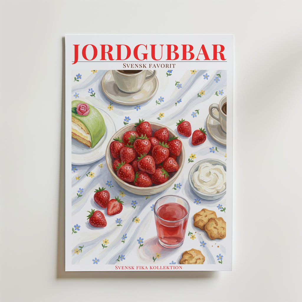 Bundle 2-pack Sommarfika Jordgubbar – kuraterad postercollection som lyfter hemmet hos Bozetto