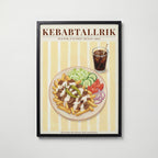 Kebabtallrik – affisch med snyggt motiv, köp enkelt hos Bozetto i flera storlekar