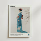 Japanese Kimono – stilfullt konsttryck från Bozetto, tryckt på matt finpapper i hög tryckkvalitet