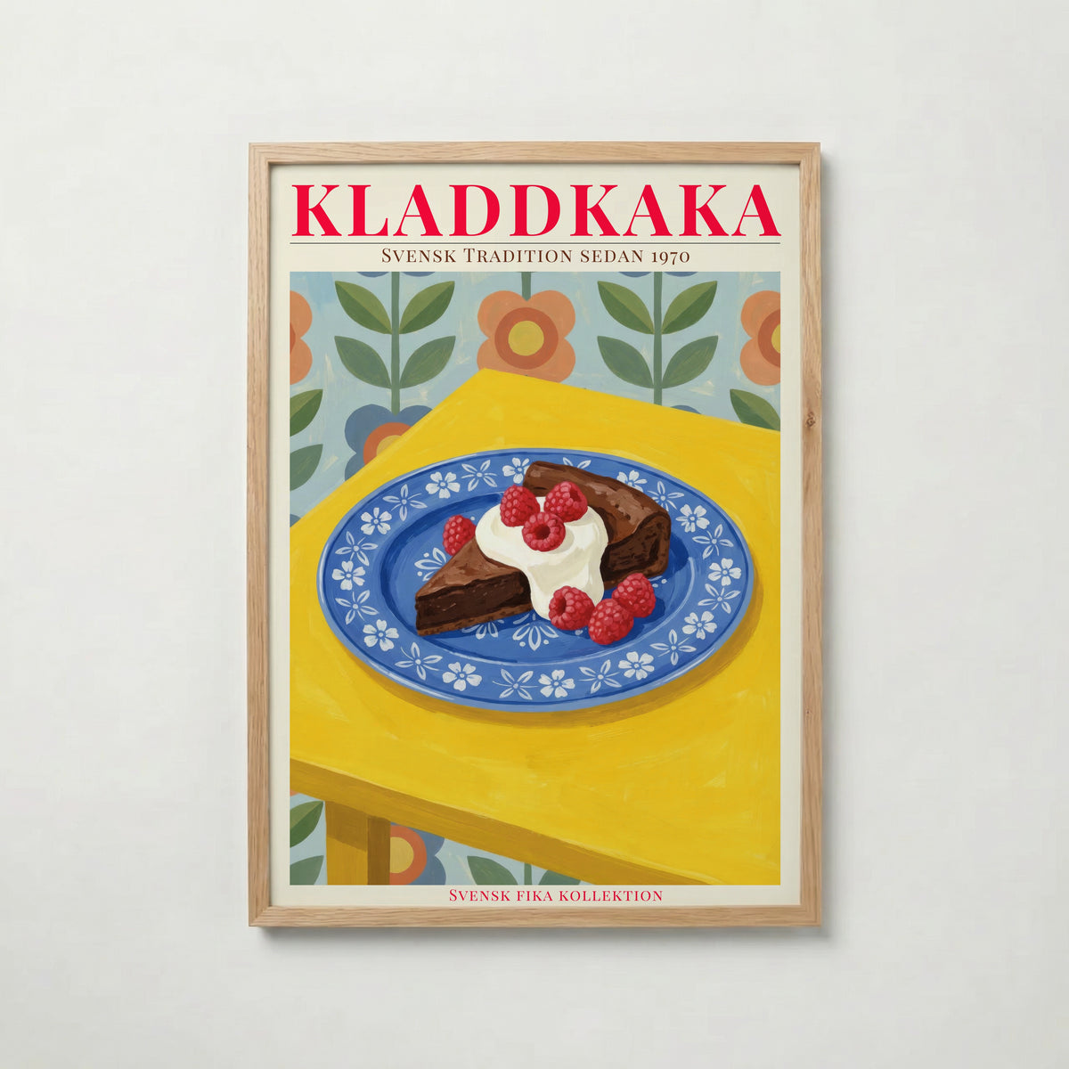 Kladdkaka – affisch med snyggt motiv, köp enkelt hos Bozetto i flera storlekar i hög tryckkvalitet