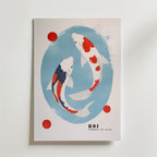 Yin Yang Koi – stilfullt konsttryck från Bozetto, tryckt på matt finpapper i hög tryckkvalitet
