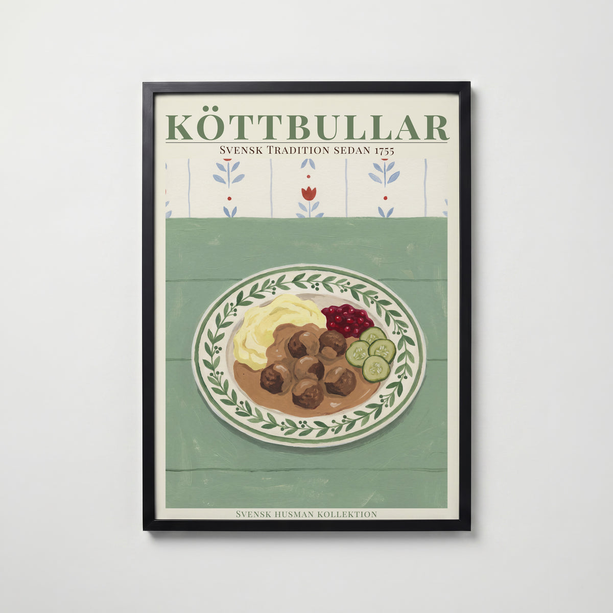 Köttbullar – affisch med snyggt motiv, köp enkelt hos Bozetto i flera storlekar i hög tryckkvalitet