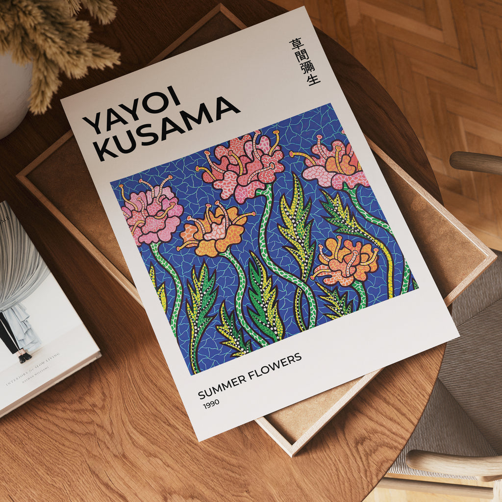 Yayoi Kusama Summer Flowers – affisch med stilfullt motiv från Bozetto i hög kvalitet