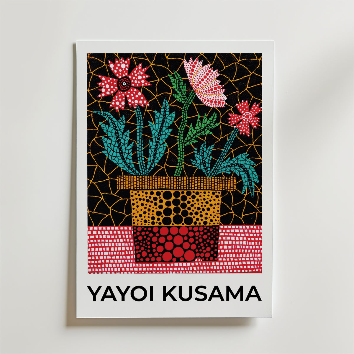 Yayoi Kusama Garden Rhythm – stilfullt konsttryck från Bozetto, tryckt på matt finpapper