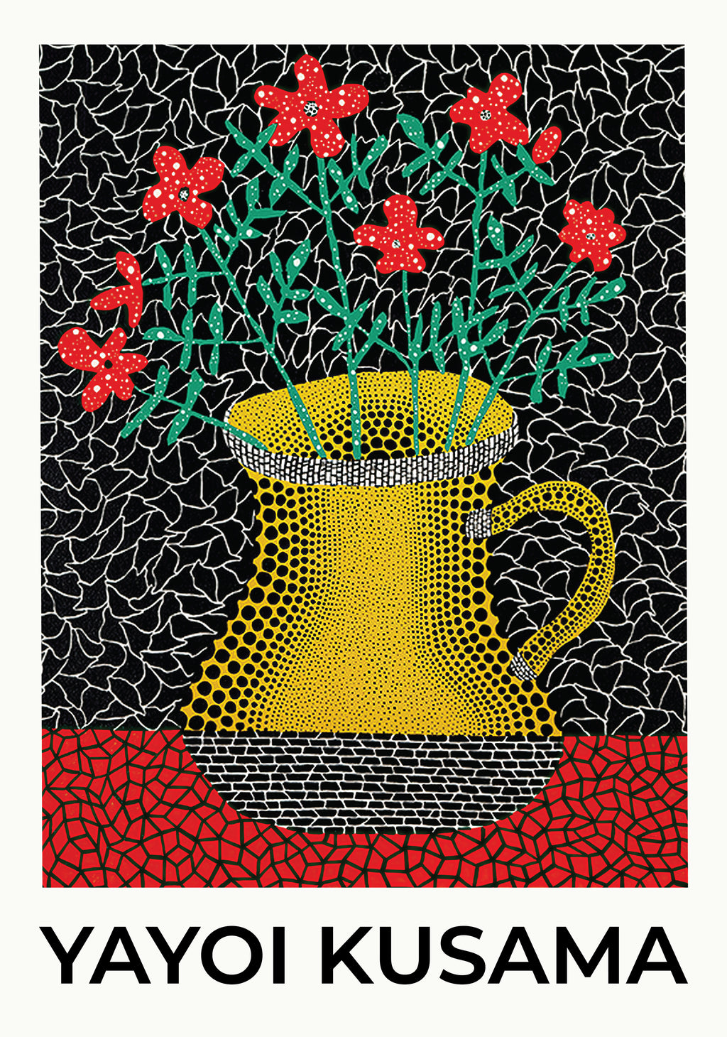 Yayoi Kusama Petal Rhythm poster visad rakt fram – Bozetto affisch i hög tryckkvalitet