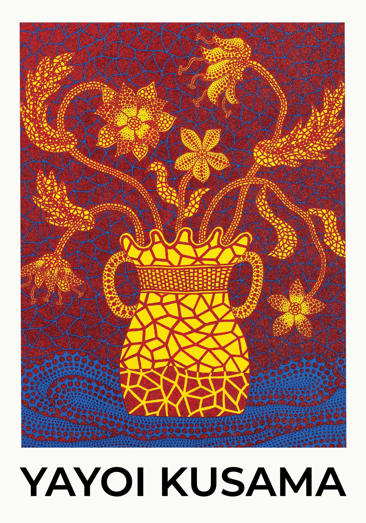 Yayoi Kusama Bloom Mosaic poster visad rakt fram – Bozetto affisch i hög tryckkvalitet