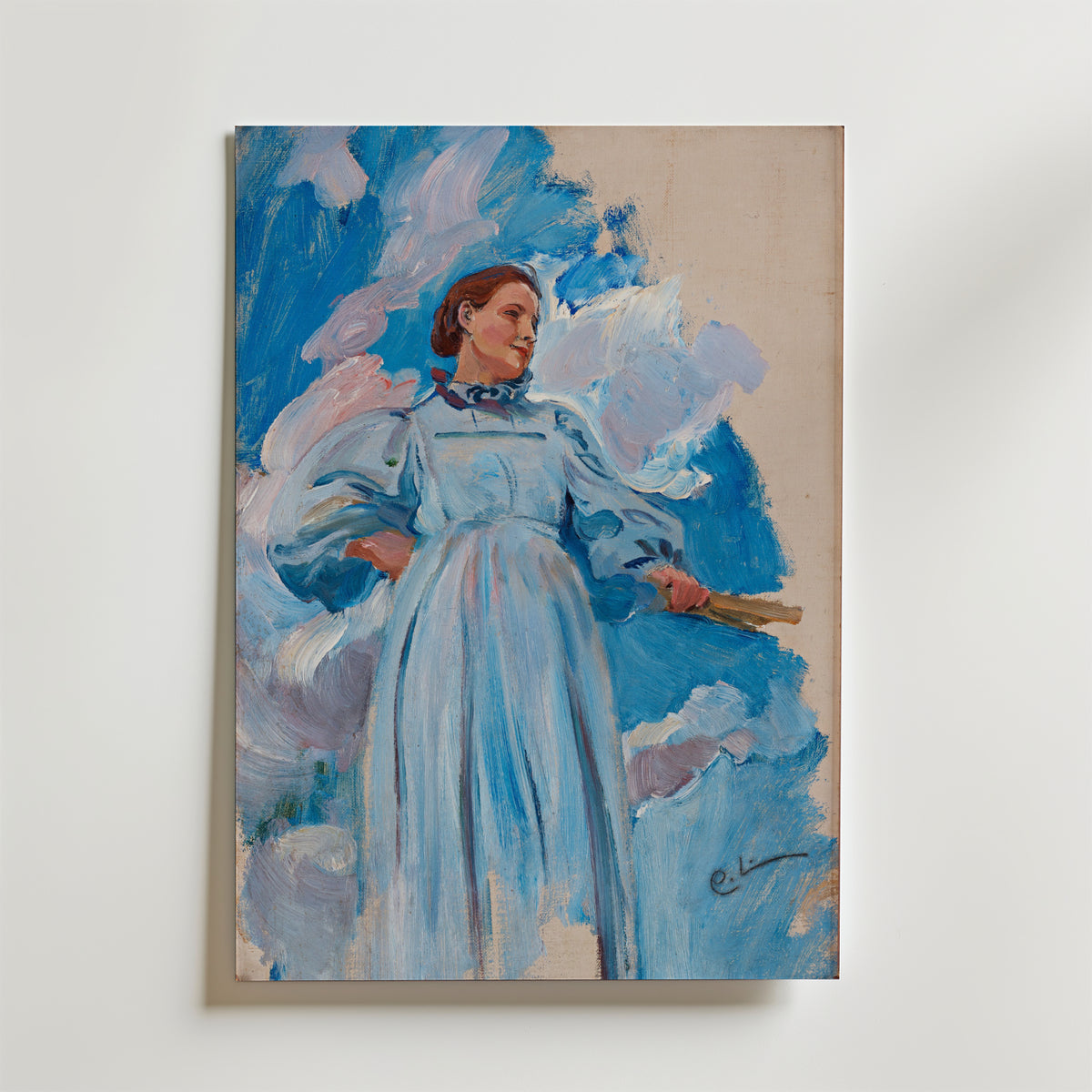 Carl Larsson Kvinnofigur och – stilfullt konsttryck från Bozetto, tryckt på matt finpapper