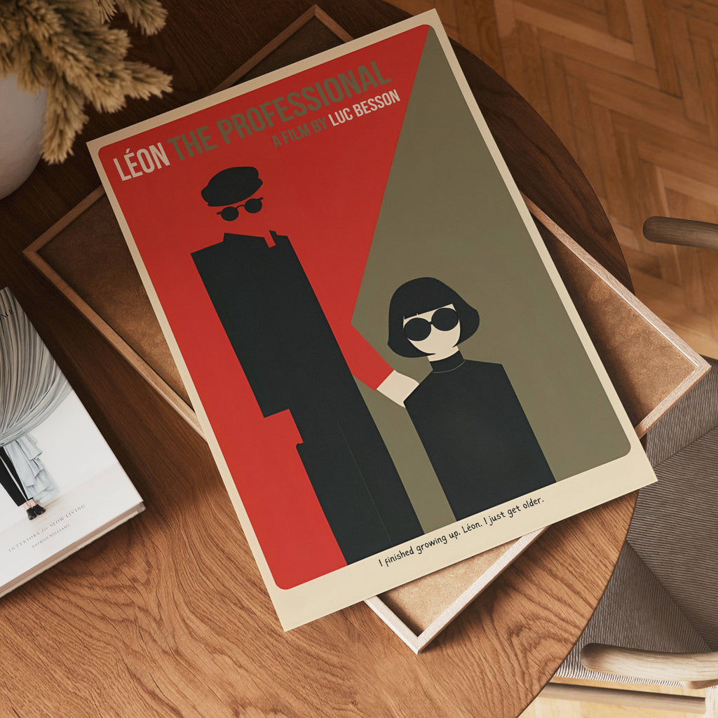 Léon: The Professional – affisch med stilfullt motiv från Bozetto i hög kvalitet