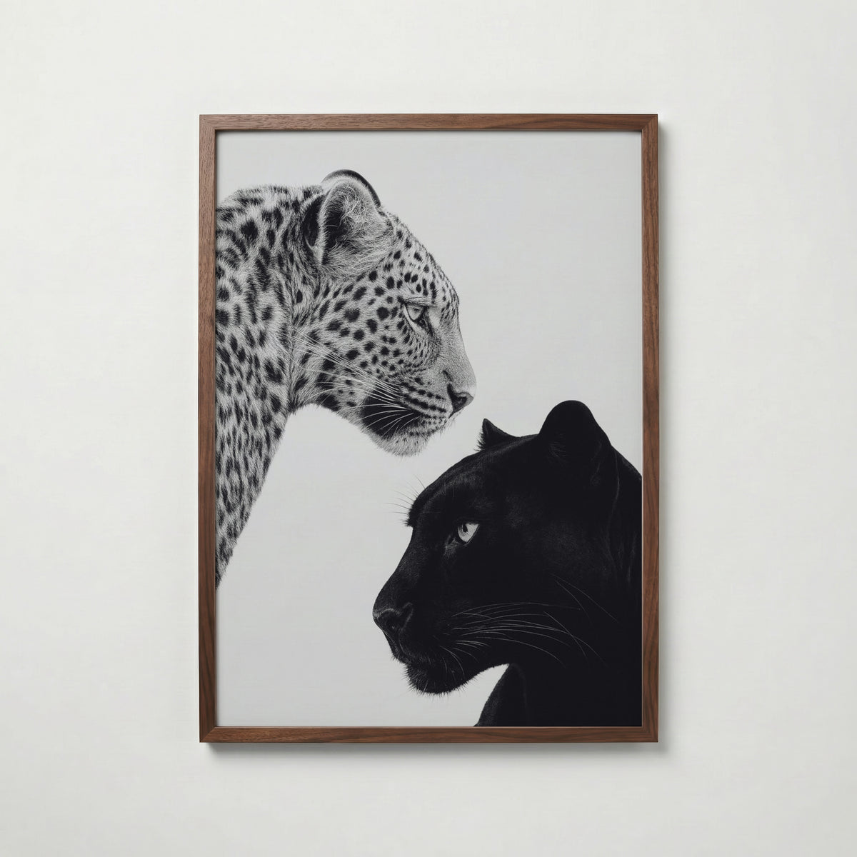 Leopard Meets Panther Poster – valnötsram