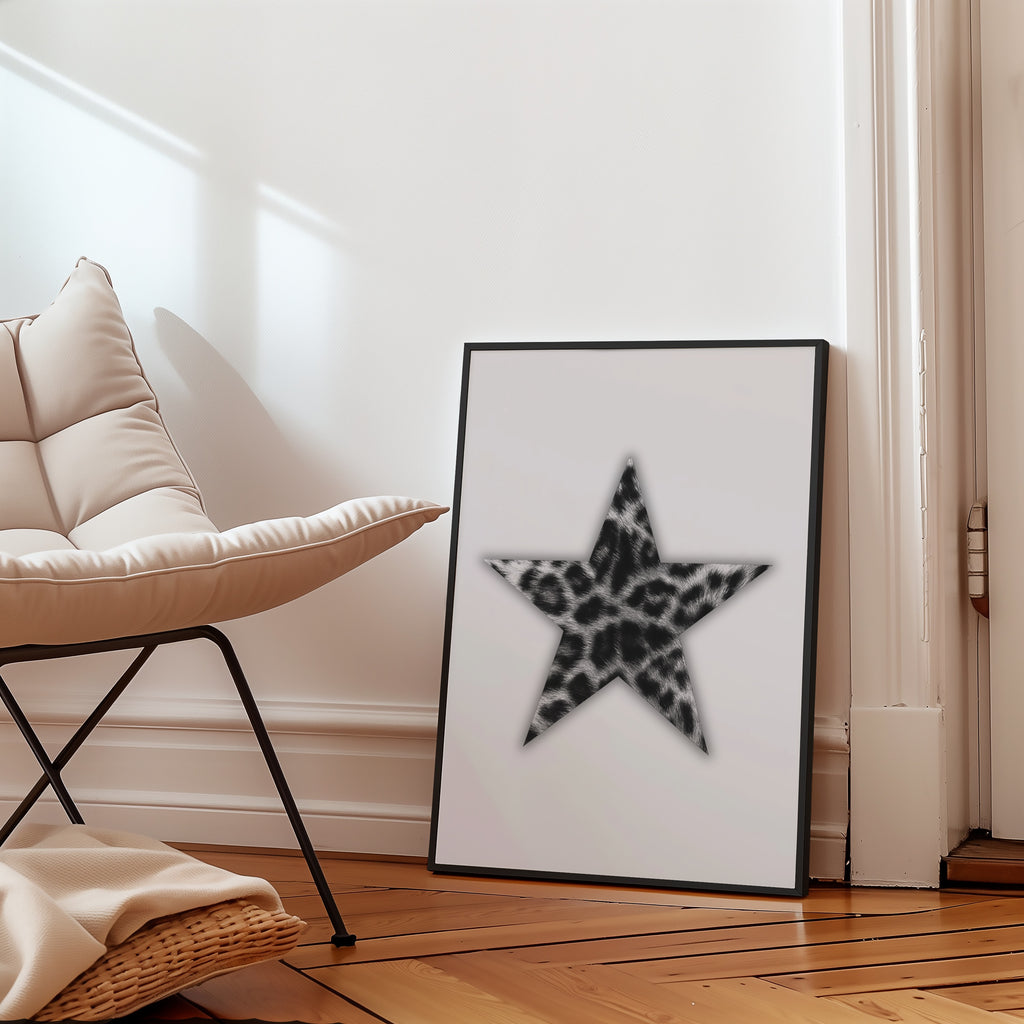 Leopard Star Cutout Poster – i rum 1