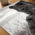 Lioness and Cub Poster – närbild på papper