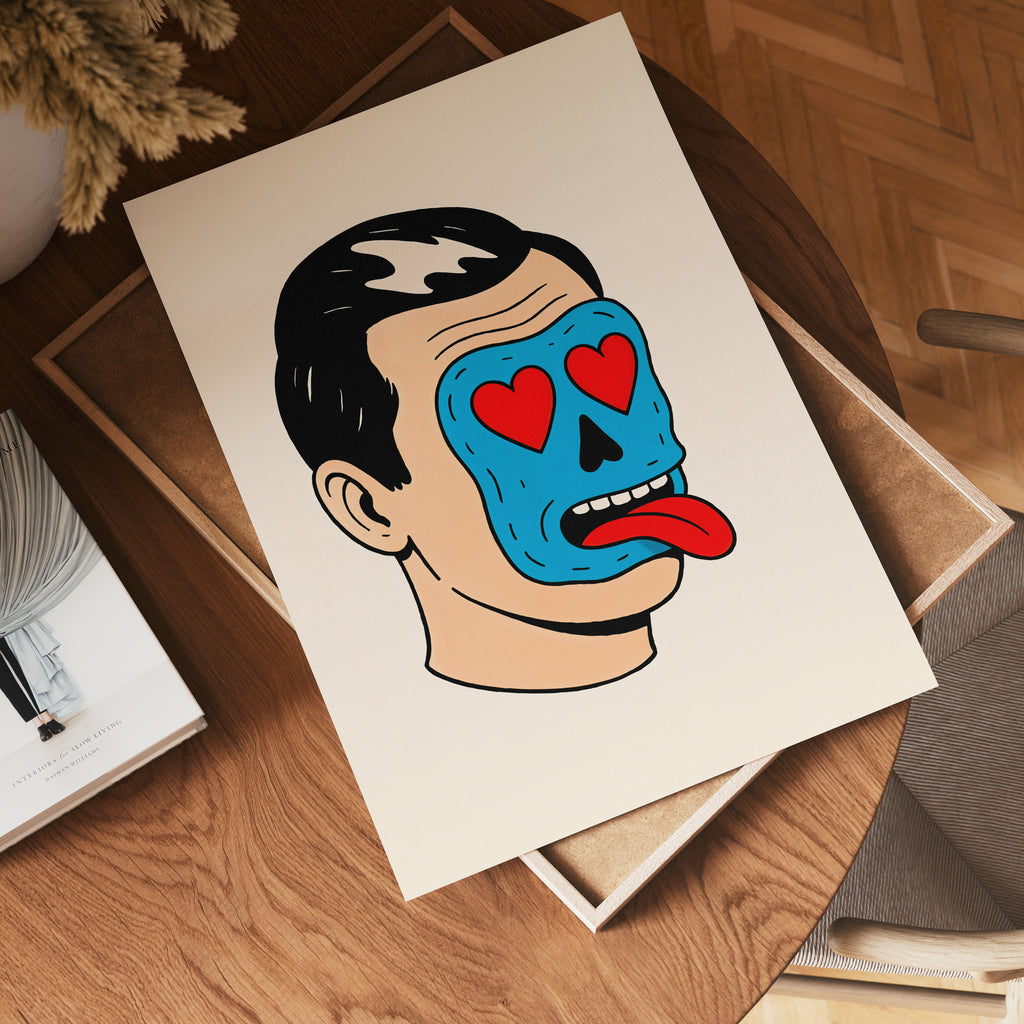 Love Skull Pop – affisch med snyggt motiv, köp enkelt hos Bozetto i flera storlekar