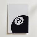 Black Eight Ball Poster – canvas utan passepartout