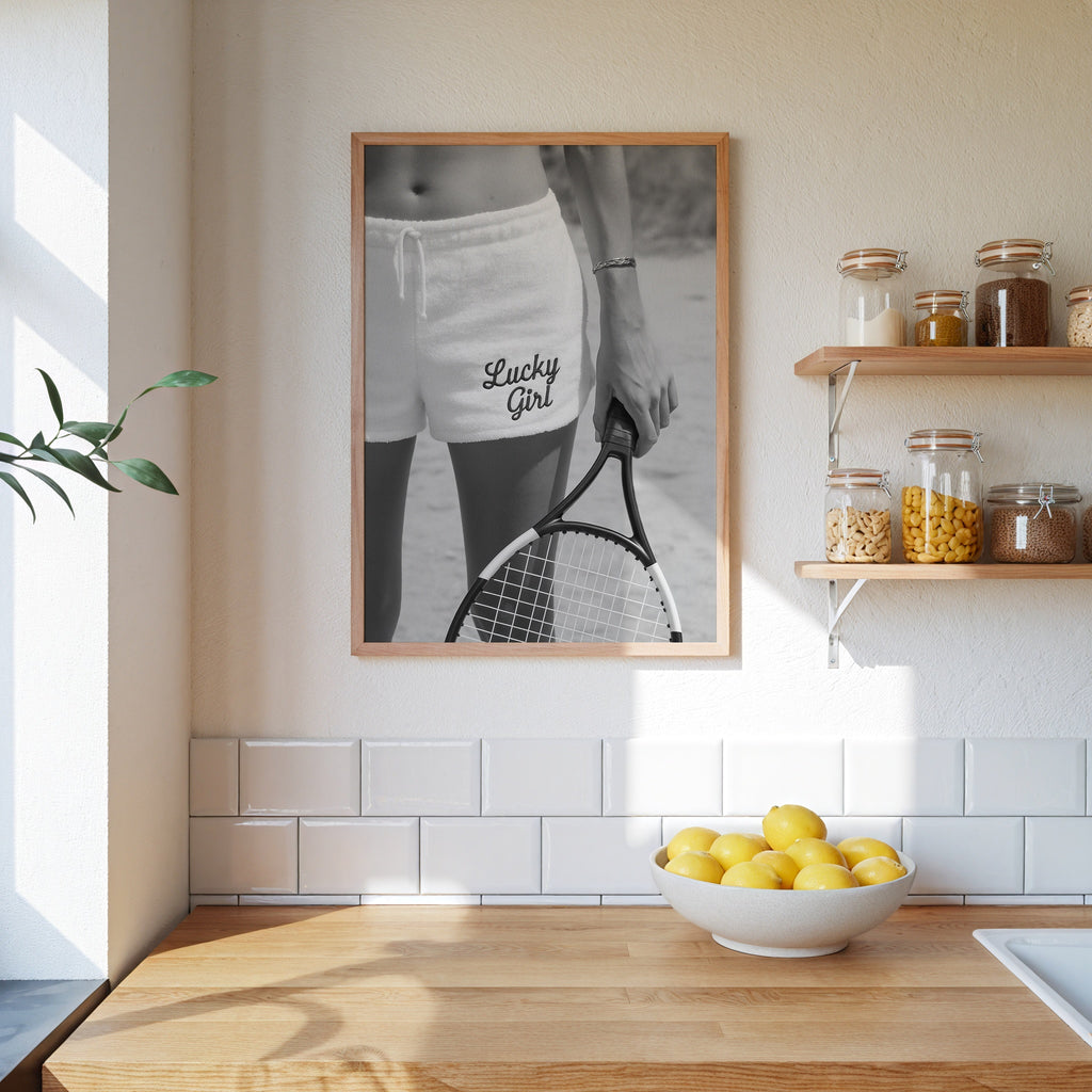 Lucky Girl Tennis Poster – i rum 3