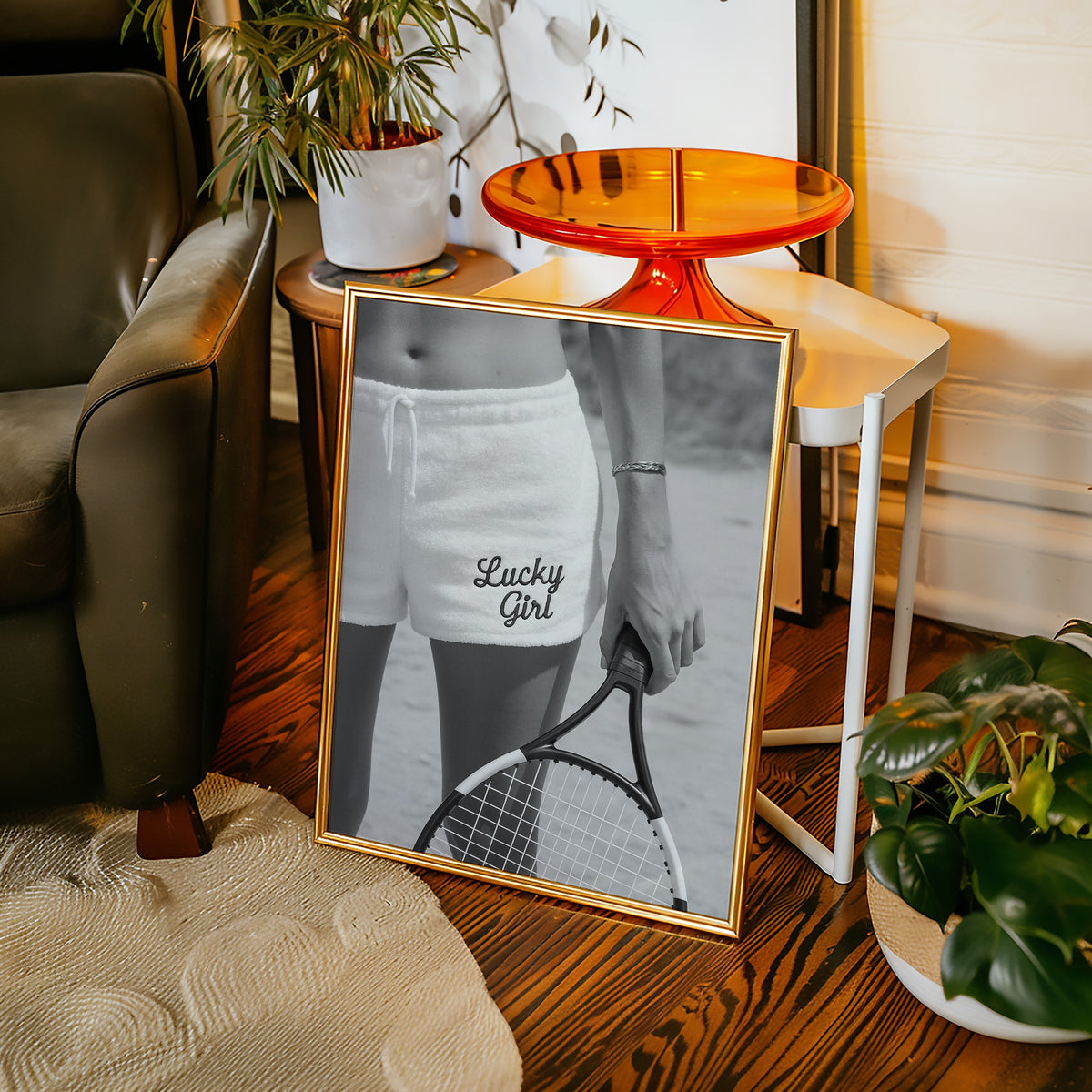Lucky Girl Tennis Poster – i rum 4