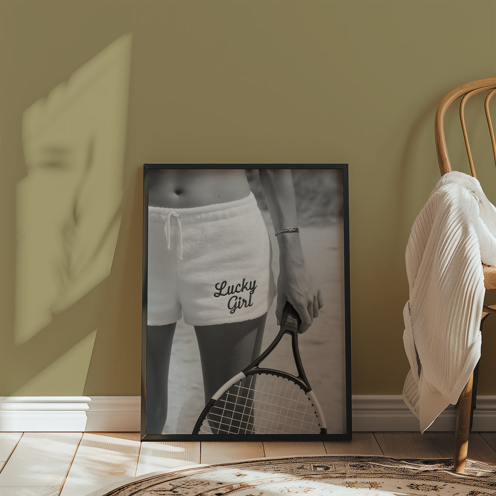 Lucky Girl Tennis Poster – i rum 5