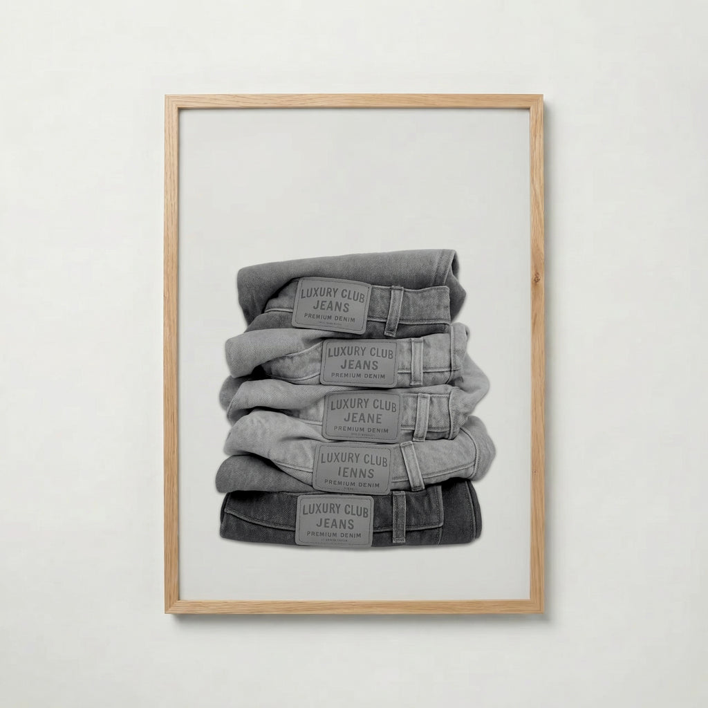 Folded Denim Stack Poster – ekram