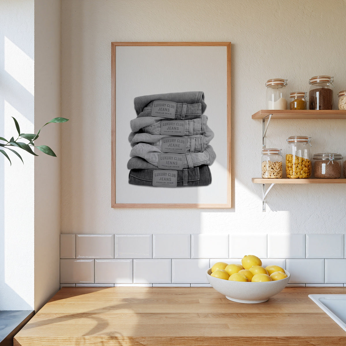 Folded Denim Stack Poster – i rum 5
