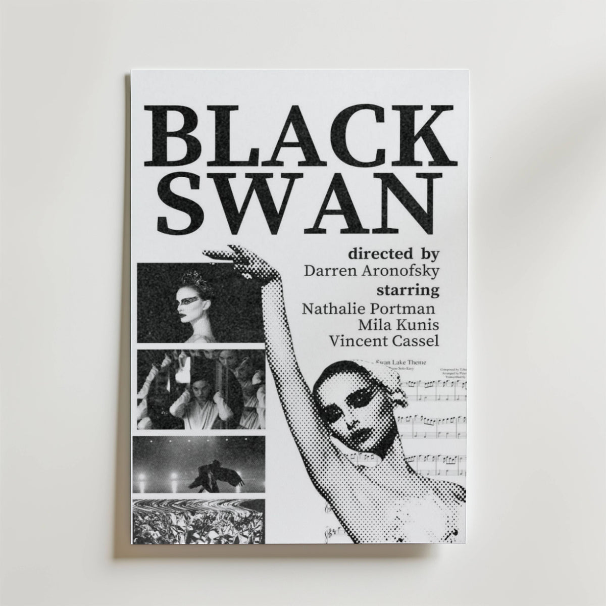 Black Swan – stilfullt konsttryck från Bozetto, tryckt på matt finpapper i hög tryckkvalitet