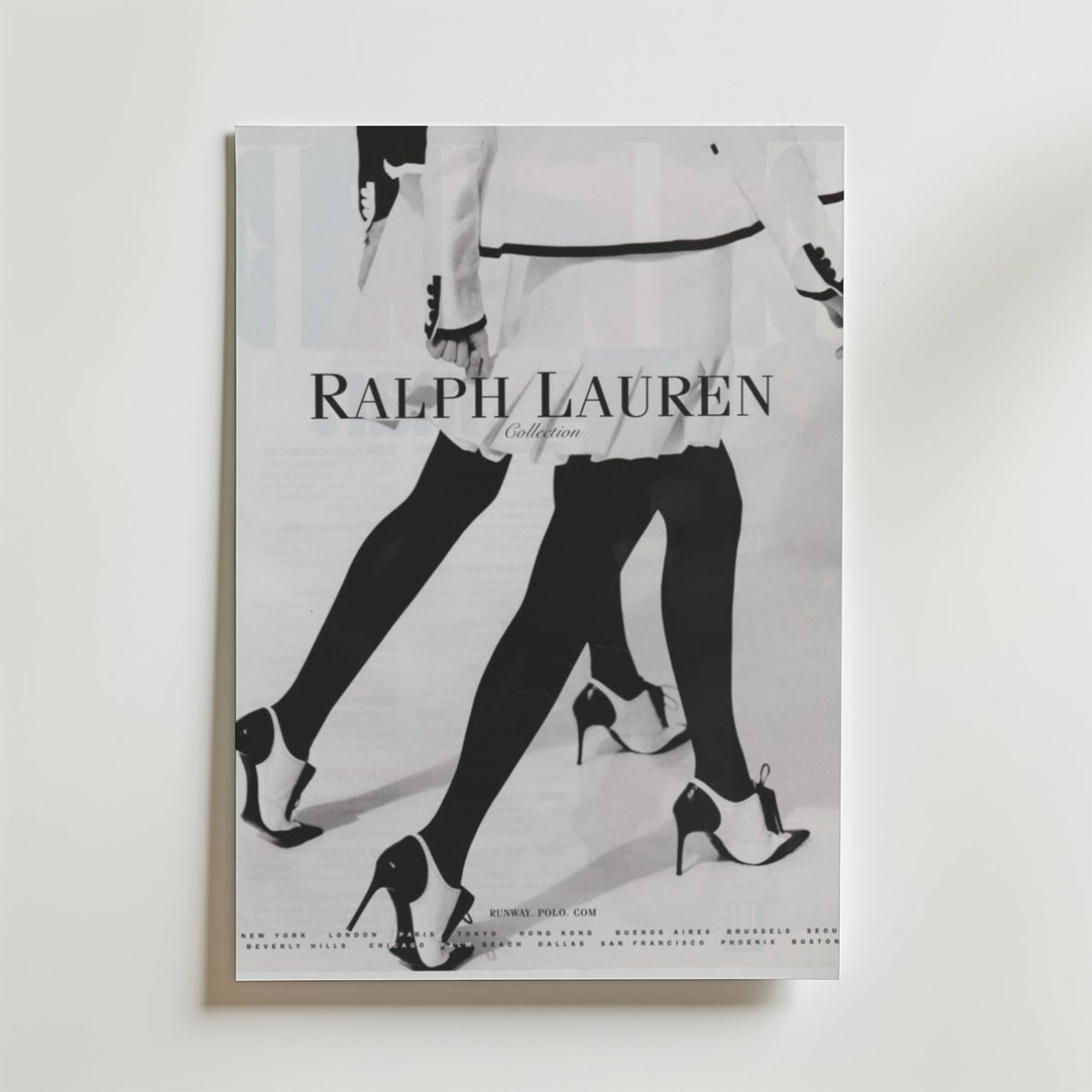 Ralph Lauren Runway Elegance – stilfullt konsttryck från Bozetto, tryckt på matt finpapper