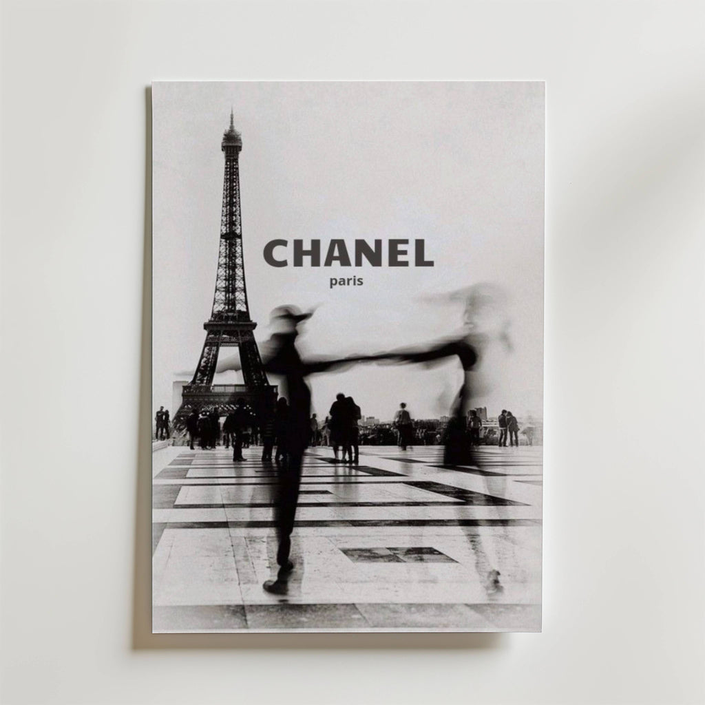 Chanel Paris – stilfullt konsttryck från Bozetto, tryckt på matt finpapper i hög tryckkvalitet