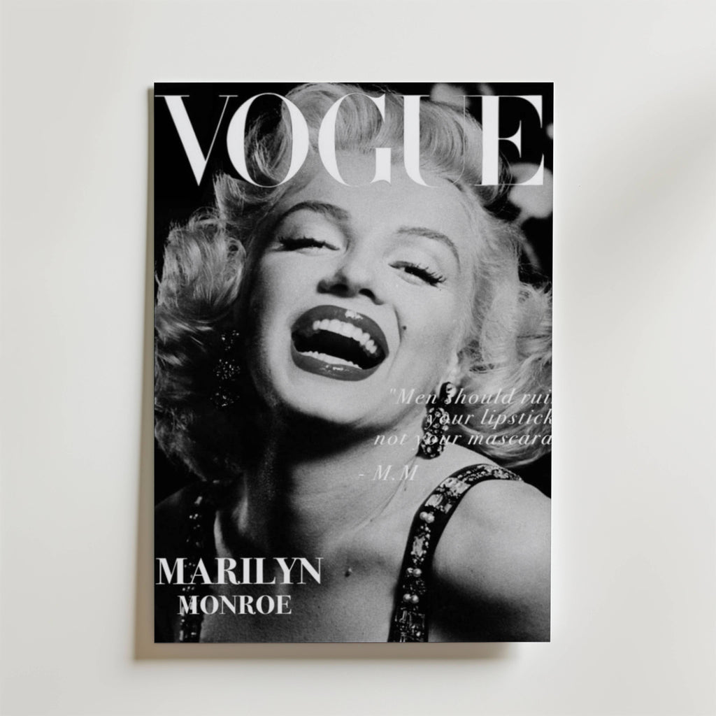 Marilyn Vogue – stilfullt konsttryck från Bozetto, tryckt på matt finpapper i hög tryckkvalitet