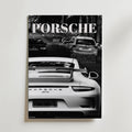Porsche 911 GT3 – stilfullt konsttryck från Bozetto, tryckt på matt finpapper i hög tryckkvalitet