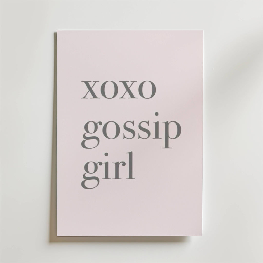 Gossip Girl – stilfullt konsttryck från Bozetto, tryckt på matt finpapper i hög tryckkvalitet
