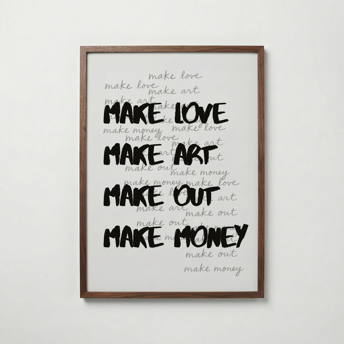Bold Brush Manifesto Poster – valnötsram
